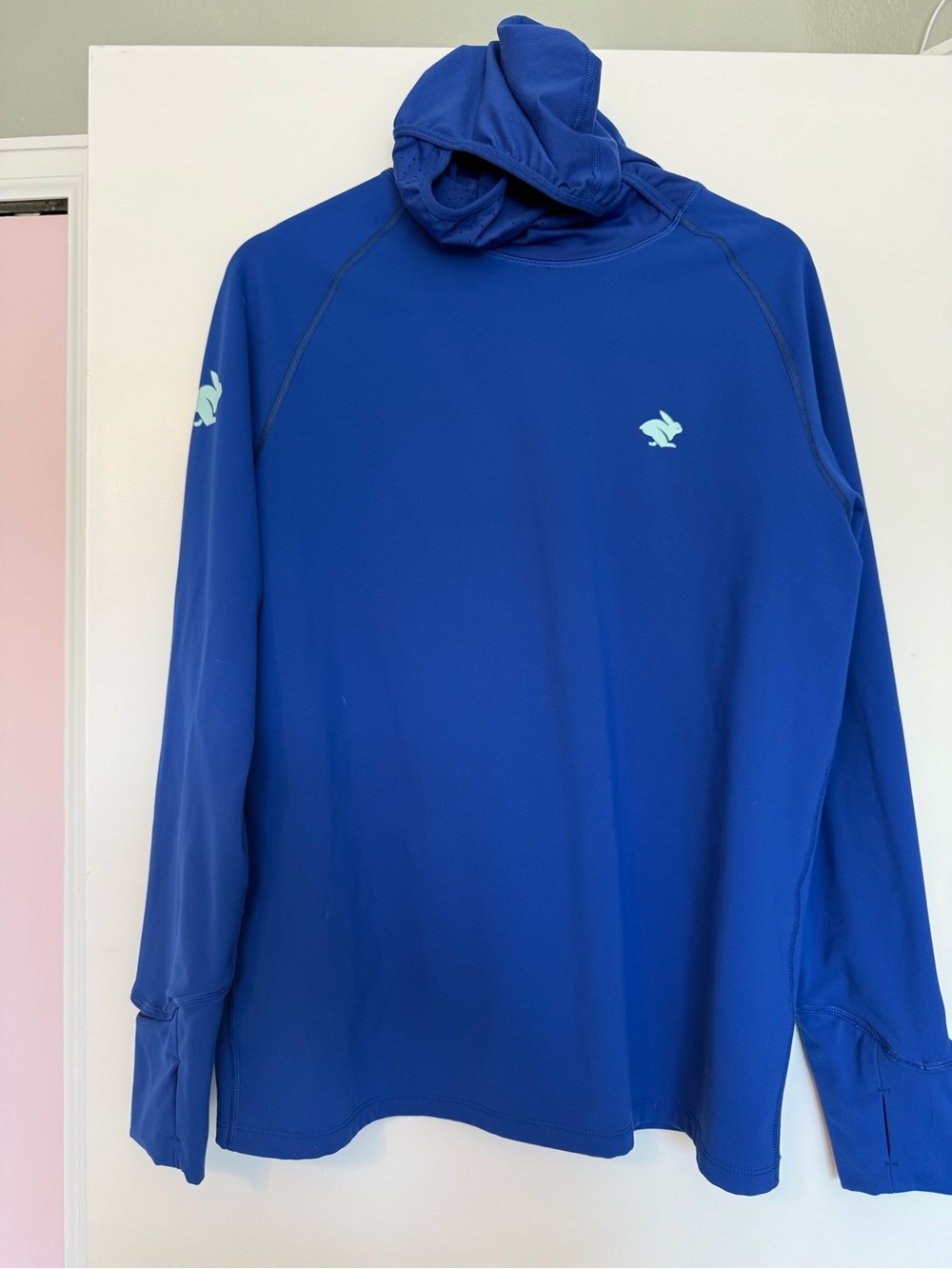 Men's Hooded Performance Top in Royal Blue